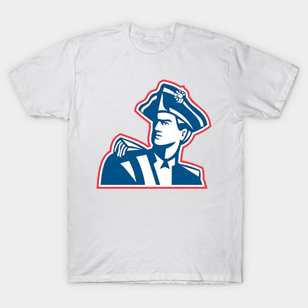 American Patriot Soldier Bust Retro T-Shirt by patrimonio